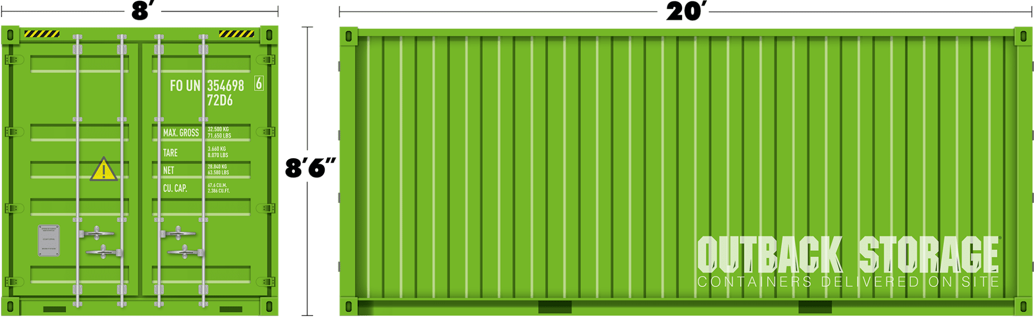 Container Dimensions | Outback Storage Containers