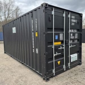 20′ x 8′ x 8.5′ Tall– New Shipping/Storage Container – Wind and Watertight – BLACK