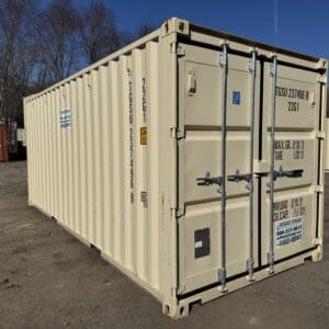 20′ x 8′ x 8.5′ Tall– New Shipping/Storage Container – Wind and Watertight – BEIGE