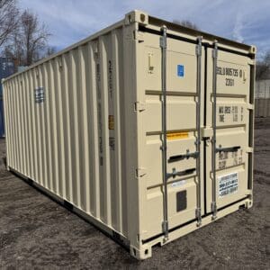 20′ x 8′ x 8.5′ Tall– New Shipping/Storage Container – Wind and Watertight – BEIGE