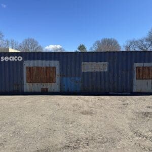 40′ x 8′ x 9.5′ Tall –Used *High Cube*STIFF HINGES* Shipping / Storage Container-Wind and Watertight – BLUE