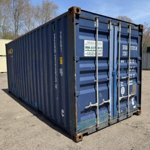 20′ x 8′ x 8.5′ Tall –Used Shipping / Storage Container-Wind and Watertight – BLUE