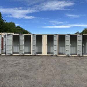 40′ x 8′ x 9.5′ Tall –-New *High Cube**EIGHT Side Doors** Shipping/Storage Container – Wind and Watertight – BEIGE