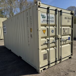 20′ x 8′ x 8.5′ Tall– New Shipping/Storage Container – Wind and Watertight – BEIGE