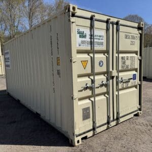 20′ x 8′ x 8.5′ Tall– New Shipping/Storage Container – Wind and Watertight – BEIGE