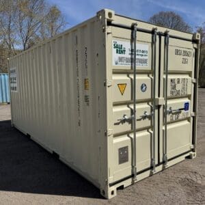 20′ x 8′ x 8.5′ Tall– New Shipping/Storage Container – Wind and Watertight – BEIGE