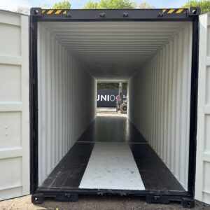 40′ x 8′ x 9.5′ Tall –New *High Cube**DOUBLE DOOR**Shipping/Storage Container – Wind and Watertight-BLACK