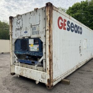 40′ x 8′ x 9.5′ Tall –**AS IS**REEFER**High Cube* Shipping / Storage Container- WHITE