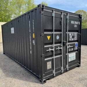 20′ x 8′ x 8.5′ Tall– New Shipping/Storage Container – Wind and Watertight – BLACK