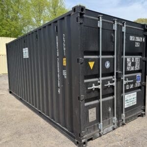 20′ x 8′ x 8.5′ Tall– New Shipping/Storage Container – Wind and Watertight – BLACK