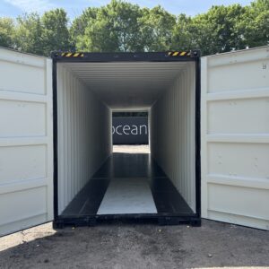 40′ x 8′ x 9.5′ Tall –New *High Cube**DOUBLE DOOR**Shipping/Storage Container – Wind and Watertight-BLACK