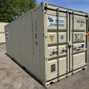 20′ x 8′ x 8.5′ Tall– New Shipping/Storage Container – Wind and Watertight – BEIGE