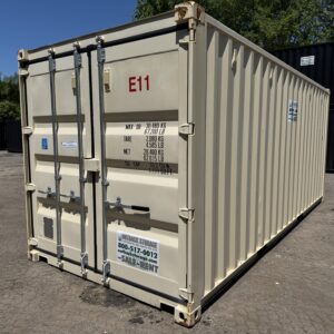 20′ x 8′ x 8.5′ Tall– New Shipping/Storage Container – Wind and Watertight – BEIGE