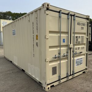 20′ x 8′ x 8.5′ Tall– New Shipping/Storage Container – Wind and Watertight – BEIGE