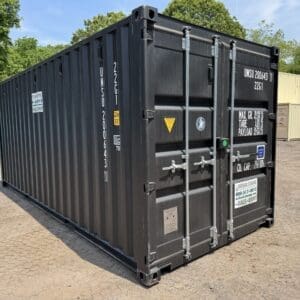 20′ x 8′ x 8.5′ Tall– New Shipping/Storage Container – Wind and Watertight – BLACK