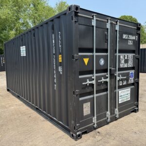 20′ x 8′ x 8.5′ Tall– New Shipping/Storage Container – Wind and Watertight – BLACK