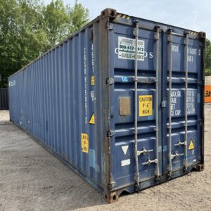 40′ x 8′ x 9.5′ Tall –Used *High Cube* Shipping / Storage Container-Wind and Watertight – BLUE