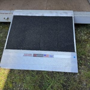 36" x 36" Aluminum Grit Coat Container Ramp-8000 LB AXLE LIMIT