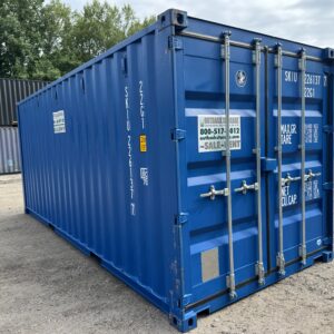 20′ x 8′ x 8.5′ Tall– New Shipping/Storage Container – Wind and Watertight – BLUE