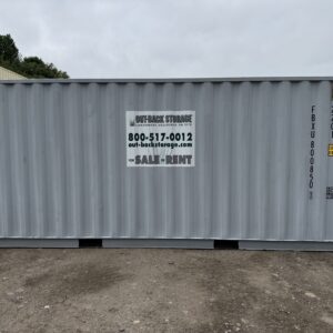 20′ x 8′ x 8.5′ Tall– Wind and Watertight **OFF RENT**  Used Shipping / Storage Container – GRAY