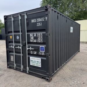 20′ x 8′ x 8.5′ Tall– New Shipping/Storage Container – Wind and Watertight – BLACK