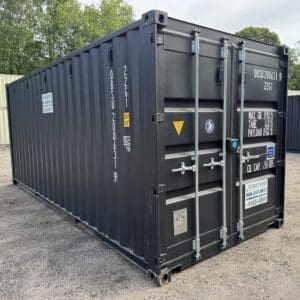 20′ x 8′ x 8.5′ Tall– New Shipping/Storage Container – Wind and Watertight – BLACK