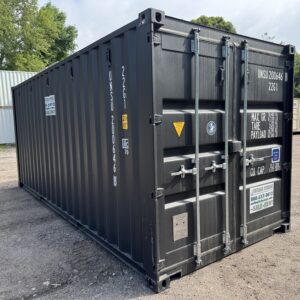 20′ x 8′ x 8.5′ Tall– New Shipping/Storage Container – Wind and Watertight – BLACK