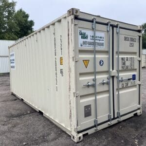 20′ x 8′ x 8.5′ Tall– New Shipping/Storage Container – Wind and Watertight – BEIGE