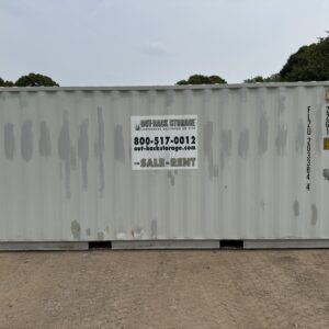 20′ x 8′ x 8.5′ Tall– Wind and Watertight **OFF RENT**  Used Shipping / Storage Container – GRAY