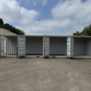 40′ x 8′ x 9.5′ Tall -New *High Cube**FOUR Side Doors** Shipping/Storage Container – Wind and Watertight – BEIGE