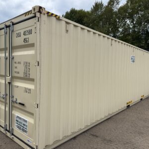 40′ x 8′ x 9.5′ Tall – New *High Cube Shipping/Storage Container – Wind and Watertight-BEIGE