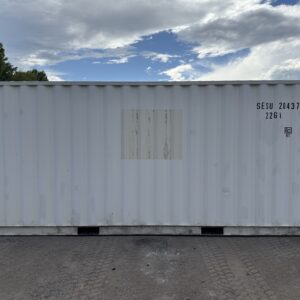 20′ x 8′ x 8.5′ Tall– Wind and Watertight **OFF RENT**  Used Shipping / Storage Container – GRAY