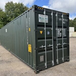 40′ x 8′ x 9.5′ Tall – New *High Cube Shipping/Storage Container – Wind and Watertight-GREEN