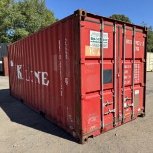 20′ x 8′ x 8.5′ Tall –Used Shipping / Storage Container-Wind and Watertight – RED
