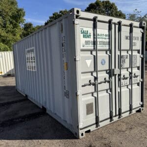 20′ x 8′ x 8.5′ Tall– Wind and Watertight **OFF RENT** Used Shipping / Storage Container – GRAY