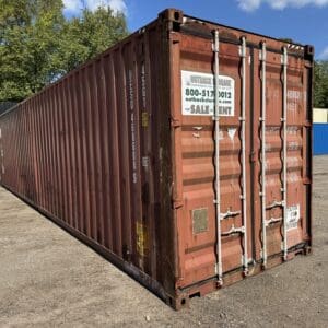 40′ x 8′ x 9.5′ Tall –**AS IS** *High Cube* Shipping / Storage Container- RED