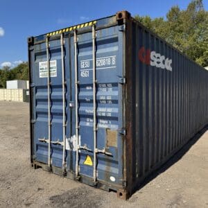 40′ x 8′ x 9.5′ Tall –Used *High Cube* Shipping / Storage Container-Wind and Watertight – BLUE