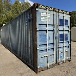 40′ x 8′ x 9.5′ Tall –Used *High Cube* Shipping / Storage Container-Wind and Watertight – BLUE