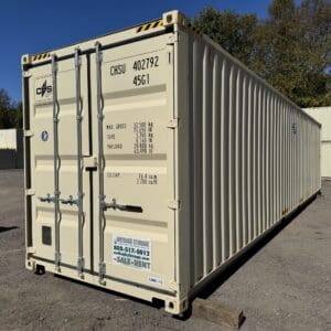 40′ x 8′ x 9.5′ Tall –NEW “One Trip” – High Cube Shipping/Storage Container – Wind and Watertight-BEIGE