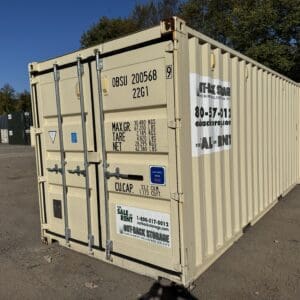 20′ x 8′ x 8.5′ Tall– GENTLY USED 2021- Shipping/Storage Container – Wind and Watertight – BEIGE