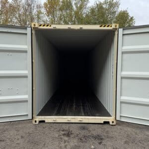 40′ x 8′ x 9.5′ Tall – GENTLY USED-High Cube Shipping/Storage Container – Wind and Watertight-BEIGE