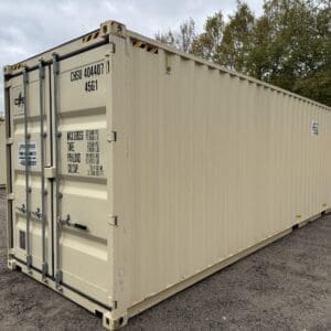 40′ x 8′ x 9.5′ Tall –NEW "One Trip" - High Cube Shipping/Storage Container – Wind and Watertight-BEIGE