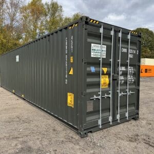 40′ x 8′ x 9.5′ Tall – New *High Cube Shipping/Storage Container – Wind and Watertight-DARK OLIVE/GREEN
