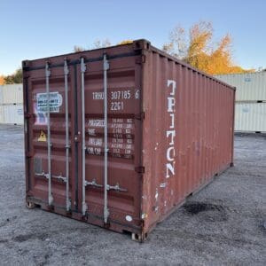 20′ x 8′ x 8.5′ Tall –Used Shipping / Storage Container-Wind and Watertight – RED