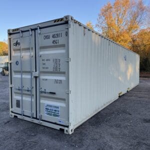 40′ x 8′ x 9.5′ Tall – NEW "One Trip"-High Cube Shipping/Storage Container – Wind and Watertight-BEIGE