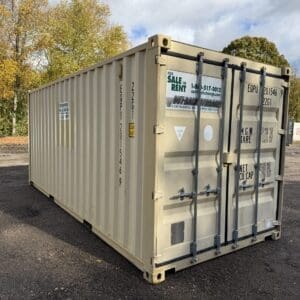 20′ x 8′ x 8.5′ Tall– GENTLY USED 2021-Shipping/Storage Container – Wind and Watertight – BEIGE