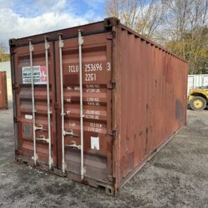 20′ x 8′ x 8.5′ Tall –Used Shipping / Storage Container-Wind and Watertight – RED