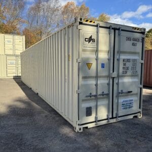40′ x 8′ x 9.5′ Tall – NEW "One Trip"-High Cube Shipping/Storage Container – Wind and Watertight-BEIGE