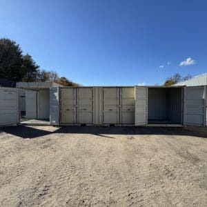 40′ x 8′ x 9.5′ Tall -New *High Cube**FOUR SIDE DOOR OPENINGS** Shipping/Storage Container – Wind and Watertight – BEIGE