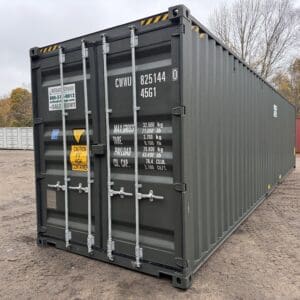 40′ x 8′ x 9.5′ Tall – New *High Cube Shipping/Storage Container – Wind and Watertight-DARK OLIVE/GREEN